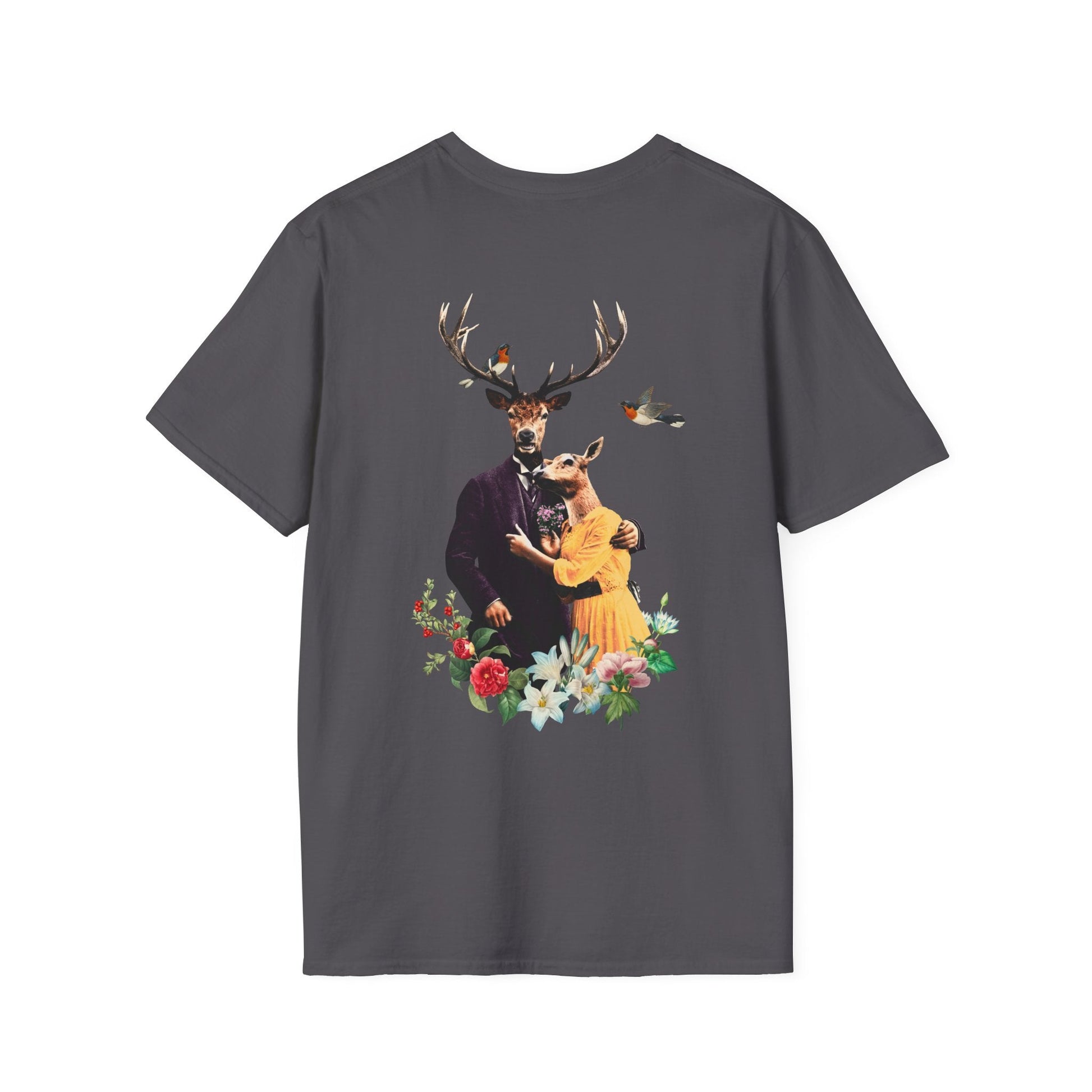 Deers - Animal Human - Unisex T-Shirt - Back Print-5