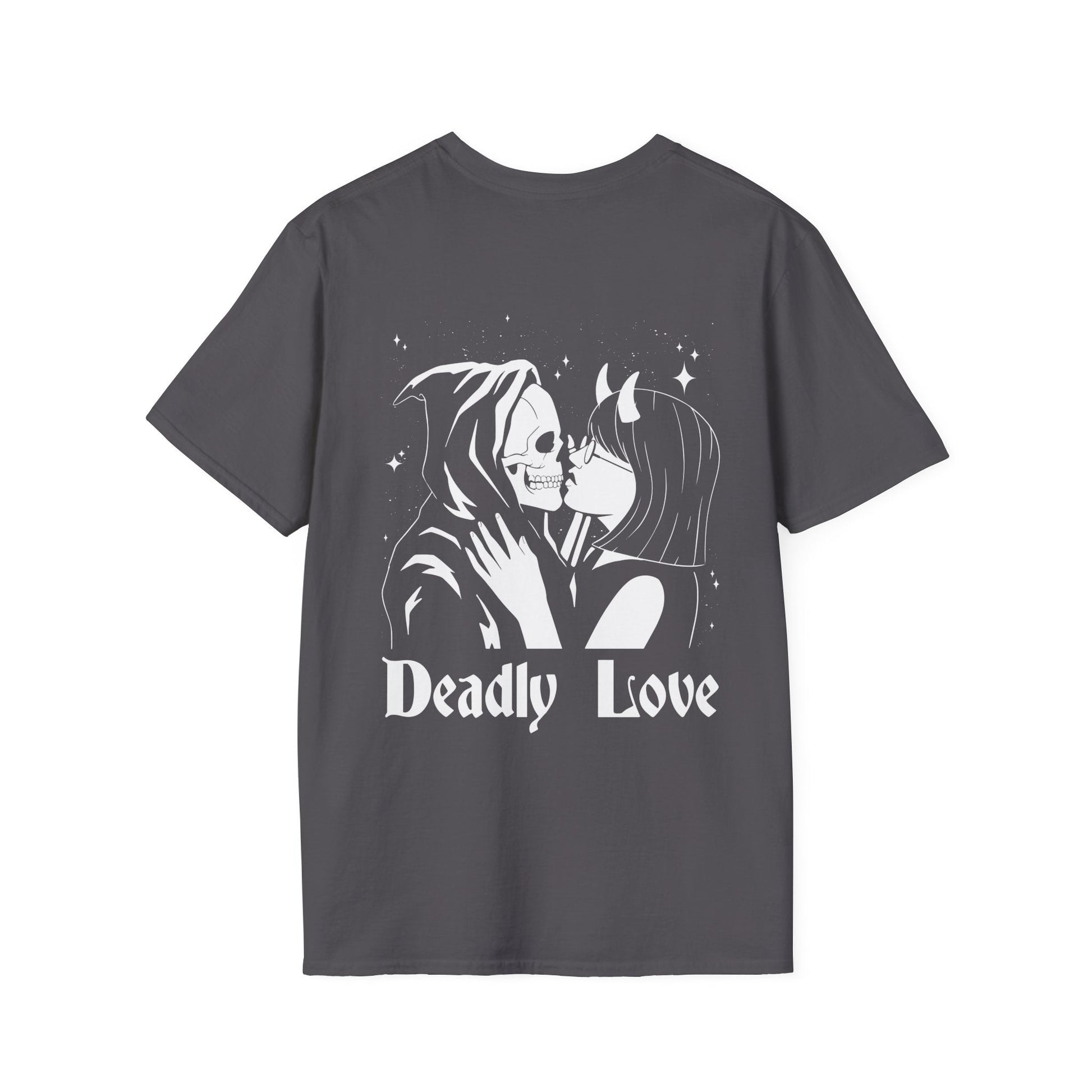 Deadly Love - Anime World - Unisex T-Shirt - Back Print-1