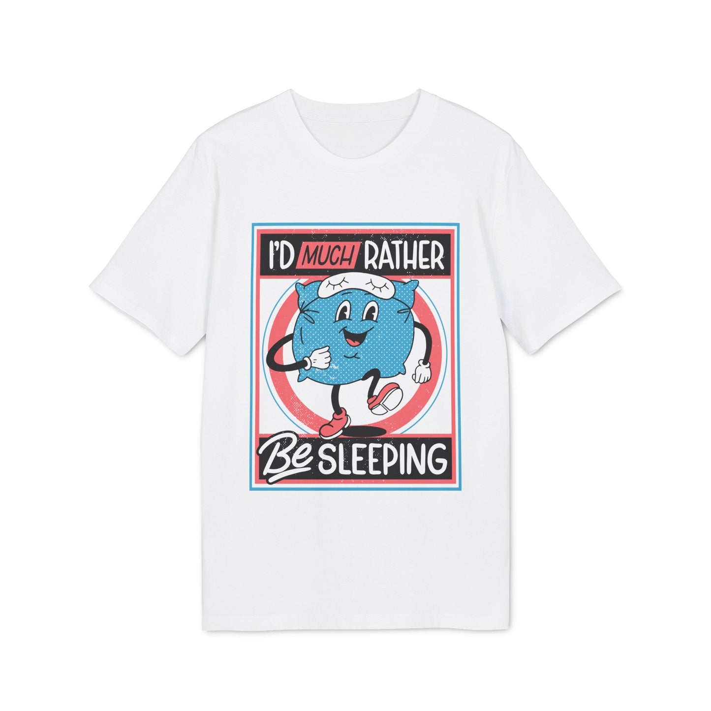 I´d much rather be sleeping - Antisocial Retro - Premium Bio Unisex T-Shirt - Front Print-0