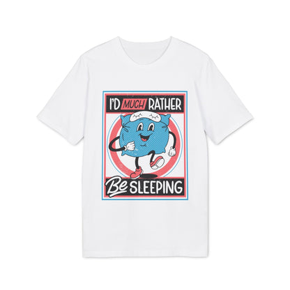 I´d much rather be sleeping - Antisocial Retro - Premium Bio Unisex T-Shirt - Front Print-0