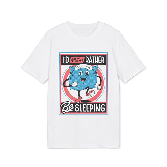 I´d much rather be sleeping - Antisocial Retro - Premium Bio Unisex T-Shirt - Front Print-0