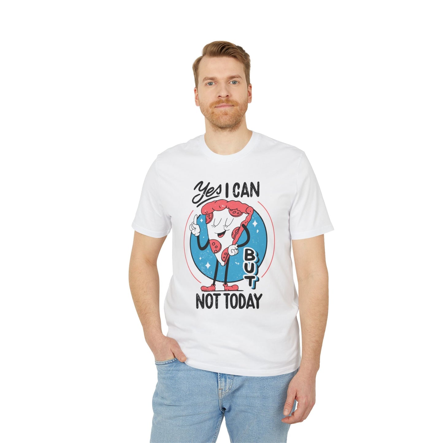 Yes I can but not Today - Antisocial Retro - Premium Bio Unisex T-Shirt - Front Print-4