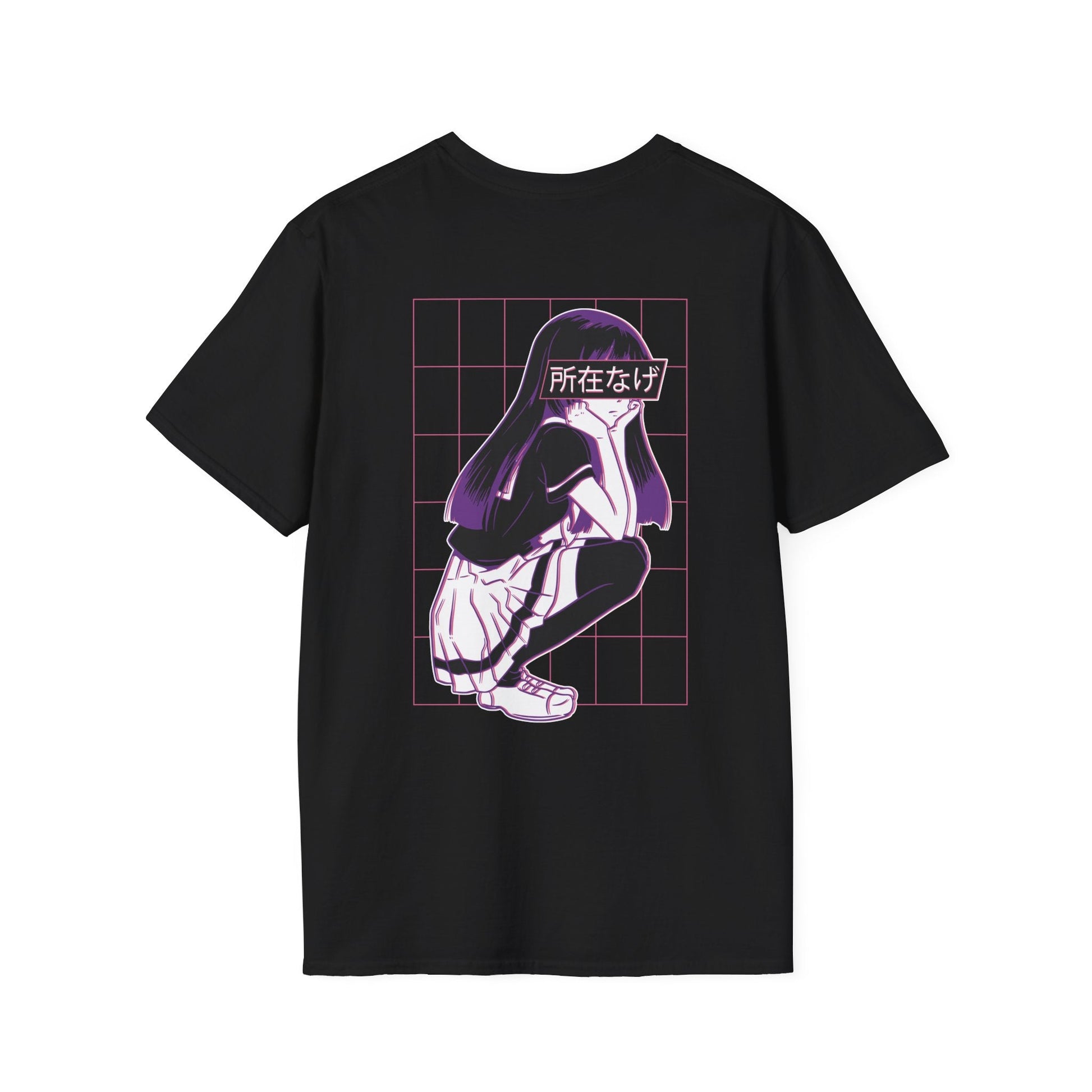 Anime Bored Girl - Anime World - Unisex T-Shirt - Back Print-0