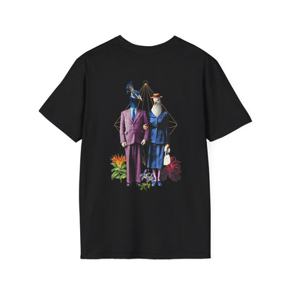 Couple - Animal Human - Unisex T-Shirt - Back Print-0