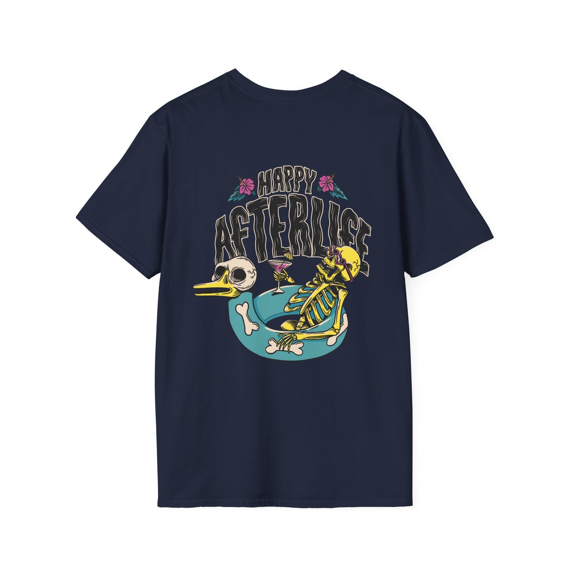 Happy Afterlife - Summer Skulls - Unisex T-Shirt - Back Print-2