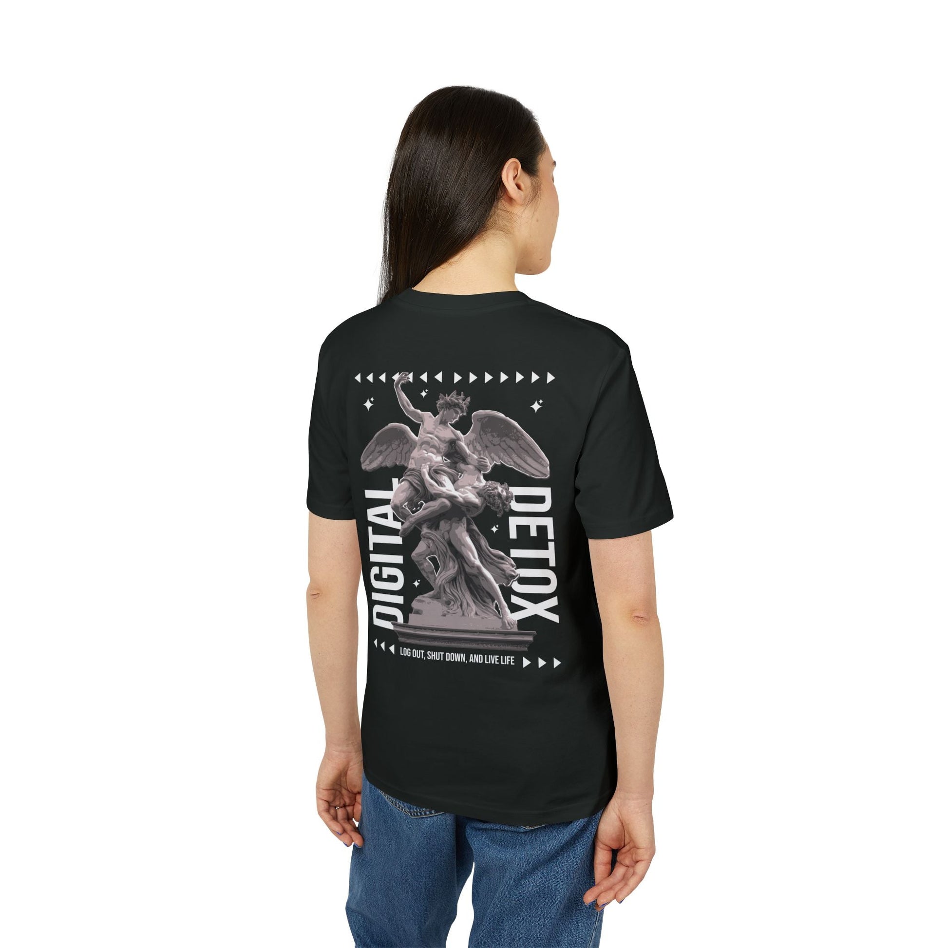 Digital Detox - Gods Way - Premium Bio Unisex T-Shirt - Back Print-2