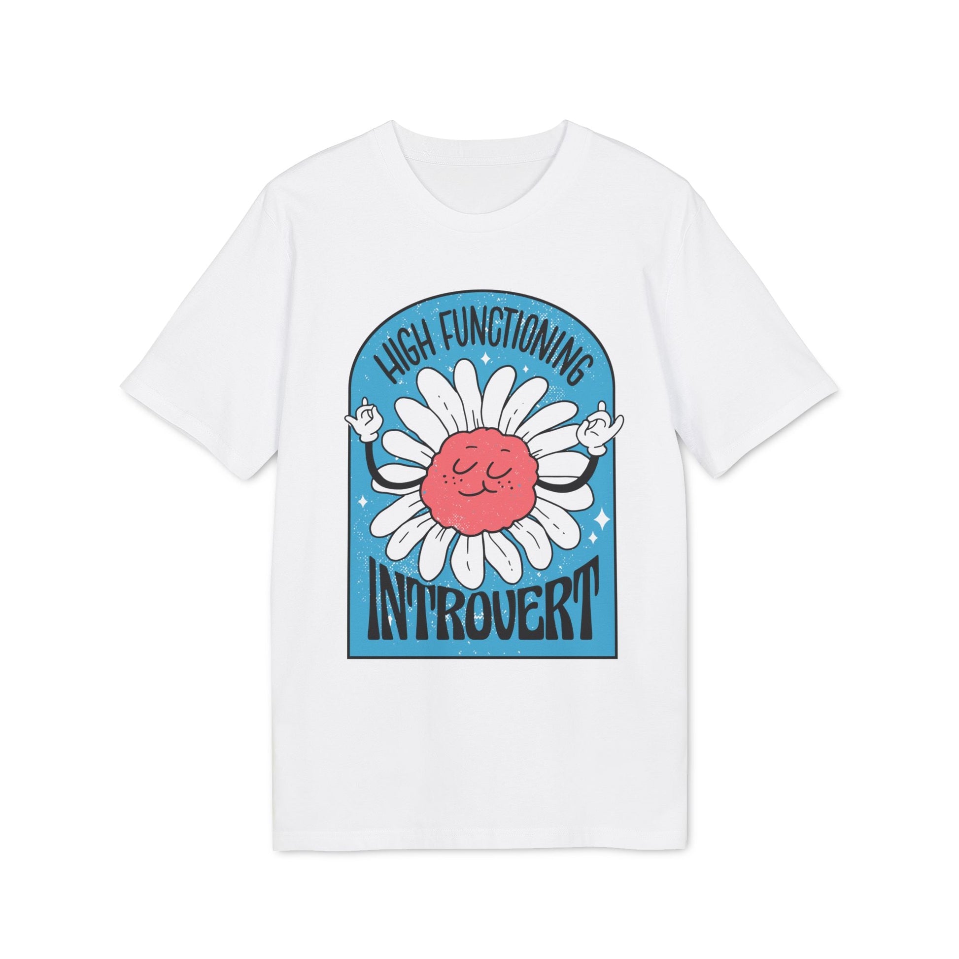 High functioning introvert - Antisocial Retro - Premium Bio Unisex T-Shirt - Front Print-0