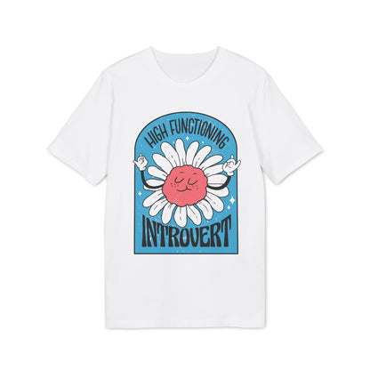 High functioning introvert - Antisocial Retro - Premium Bio Unisex T-Shirt - Front Print-0