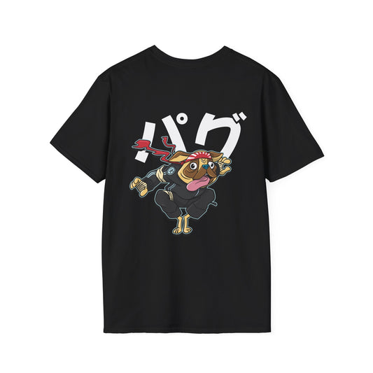 Pug - Warrior Animals - Unisex T-Shirt - Back Print-0