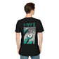 Look at me Human - Japanese Horror - Unisex T-Shirt - Back Print-4