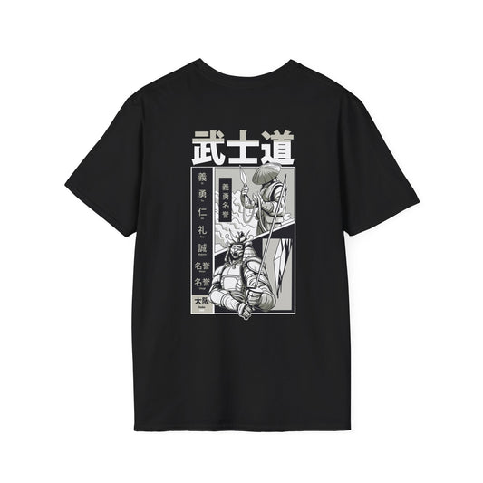 Two Fight - Samurai Manga - Unisex T-Shirt - Back Print-0
