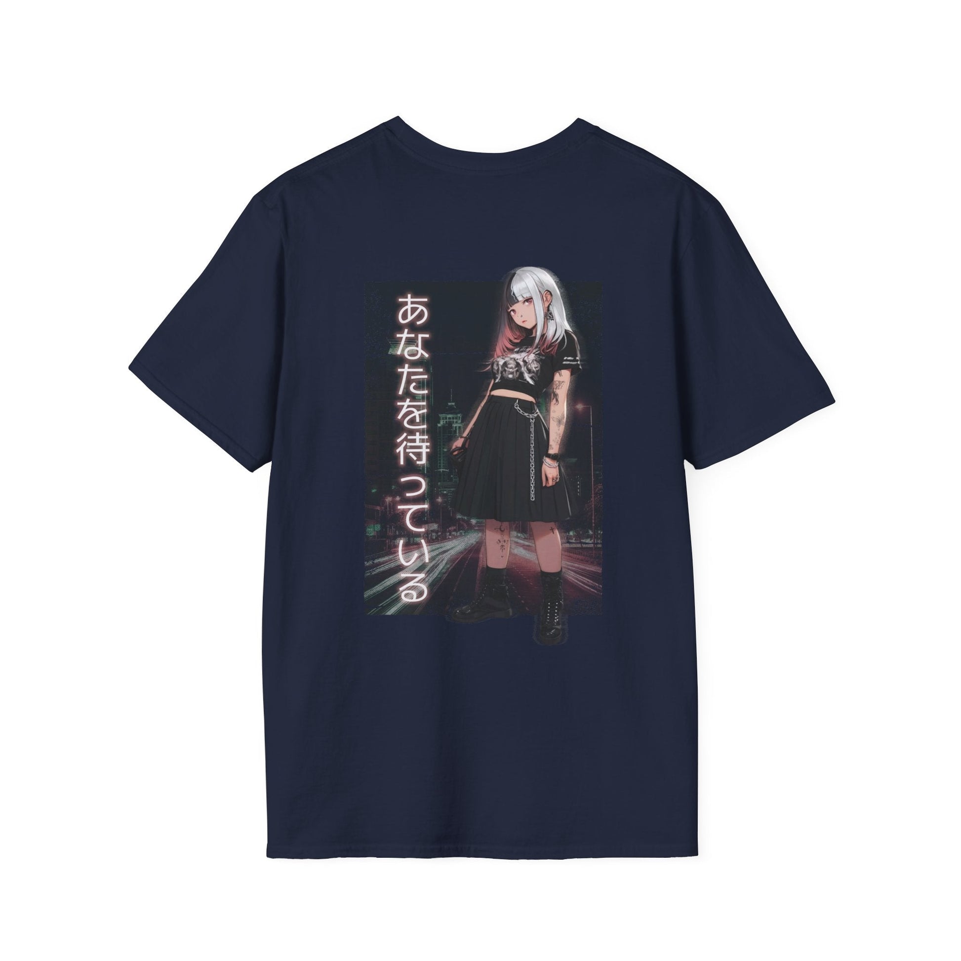 Waiting for you Girl - Anime World - Unisex T-Shirt - Back Print-2