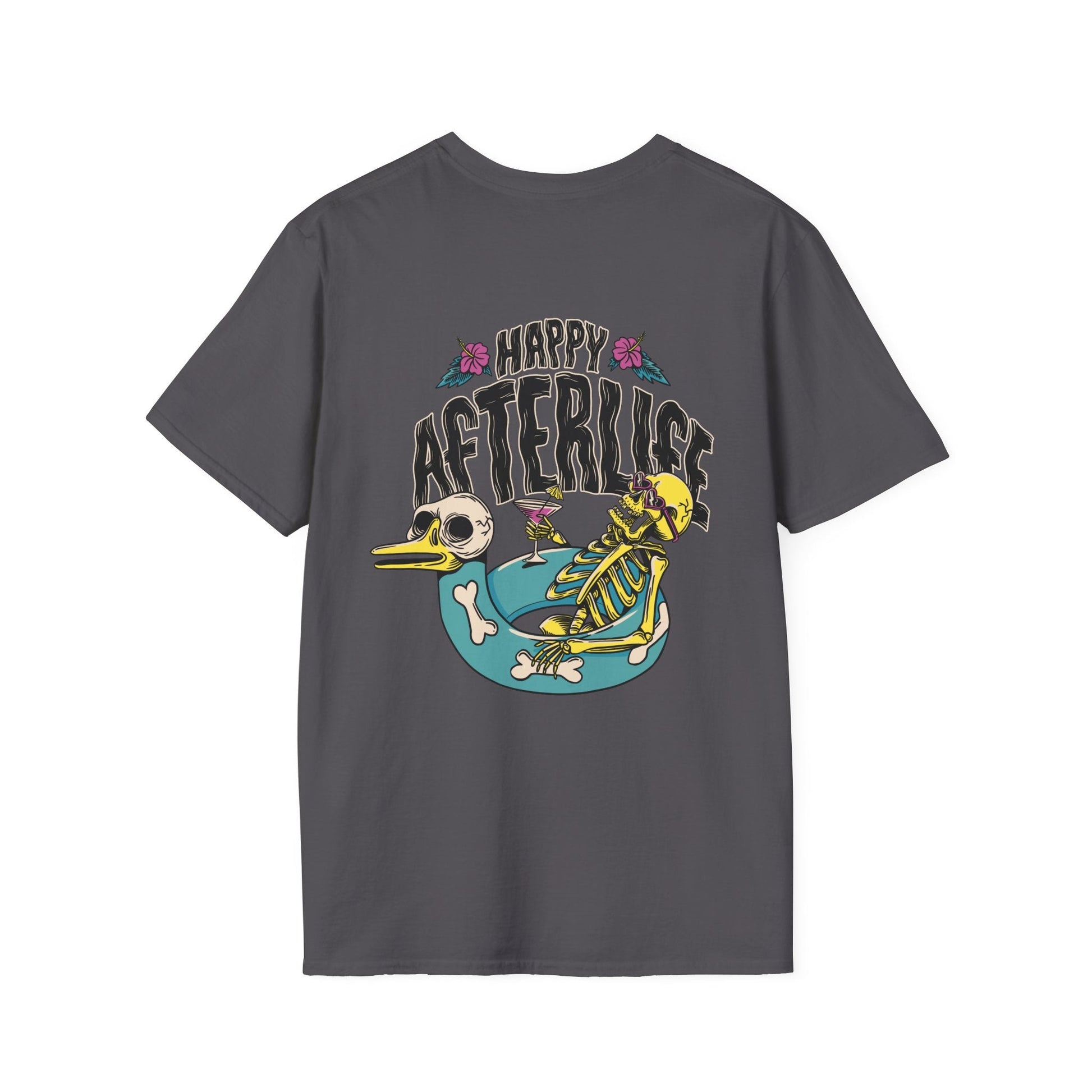 Happy Afterlife - Summer Skulls - Unisex T-Shirt - Back Print-1