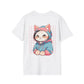 Cute Cat - Anime World - Unisex T-Shirt - Back Print-3