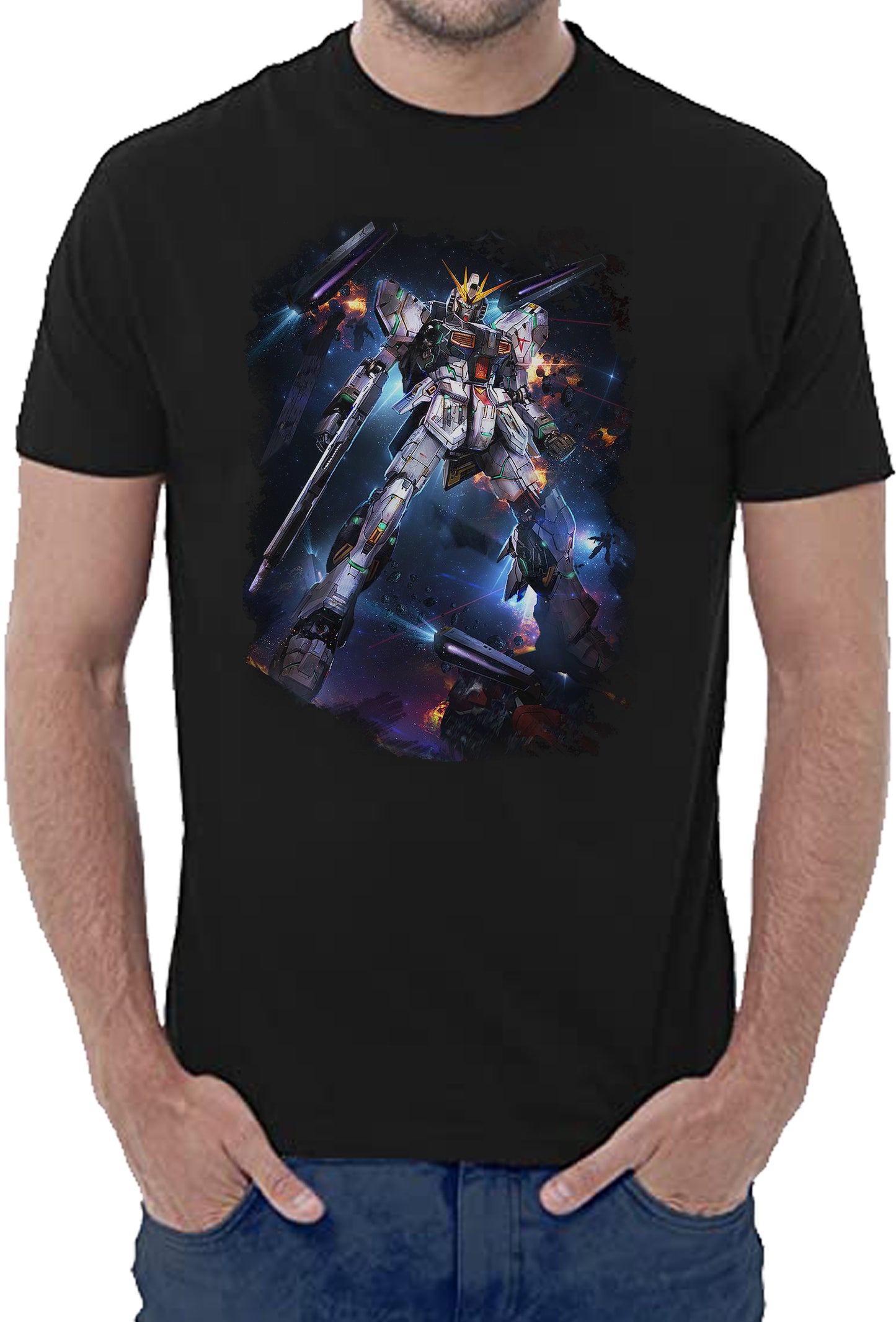 Gundam  Attack Finale Ufo Robot 1550-2 T-shirt Urban Men Uomo 100% Cotone Pettinato JK