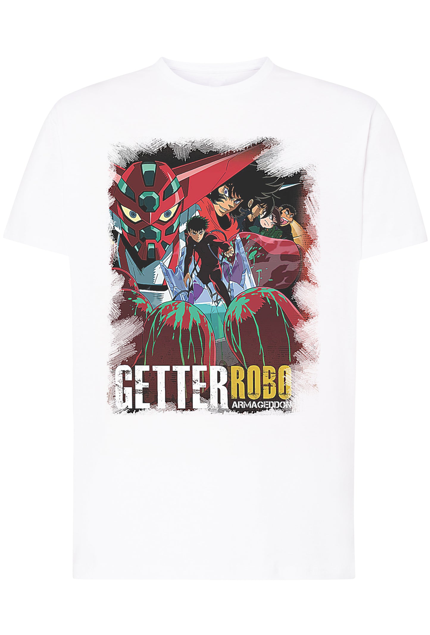 Getter Robot Ufo Robot 1503-2 T-shirt Urban Men Uomo 100% Cotone Pettinato JK