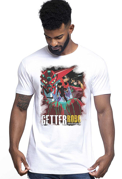 Getter Robot Ufo Robot 1503-2 T-shirt Urban Men Uomo 100% Cotone Pettinato JK