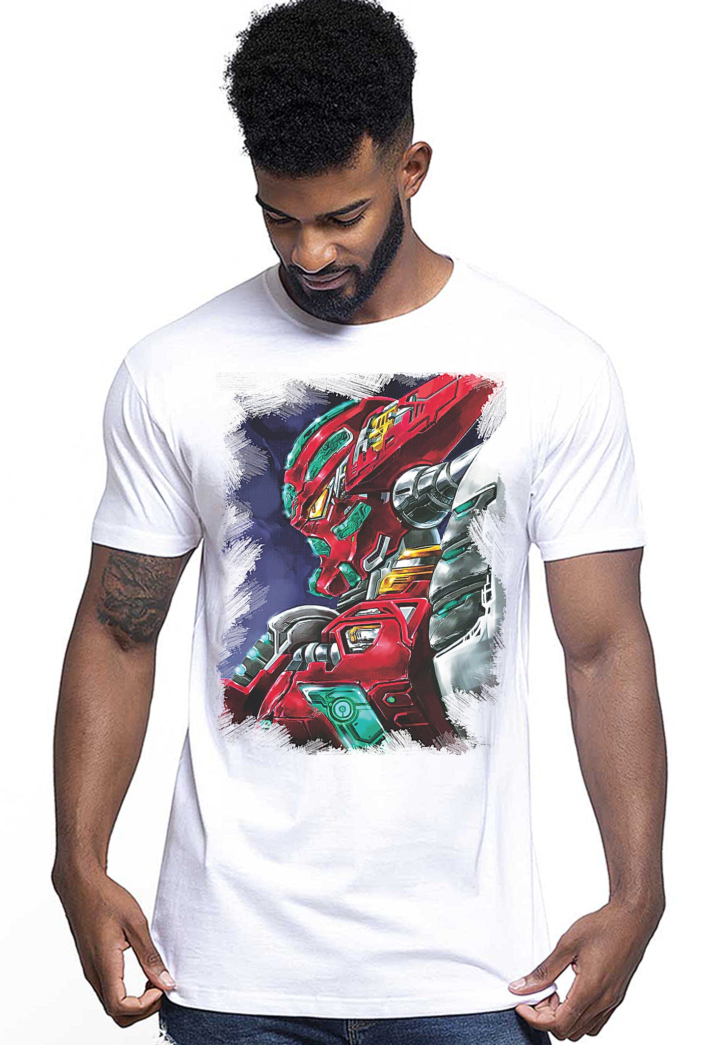 Getter Robot Ufo Robot 1503-3 T-shirt Urban Men Uomo 100% Cotone Pettinato JK