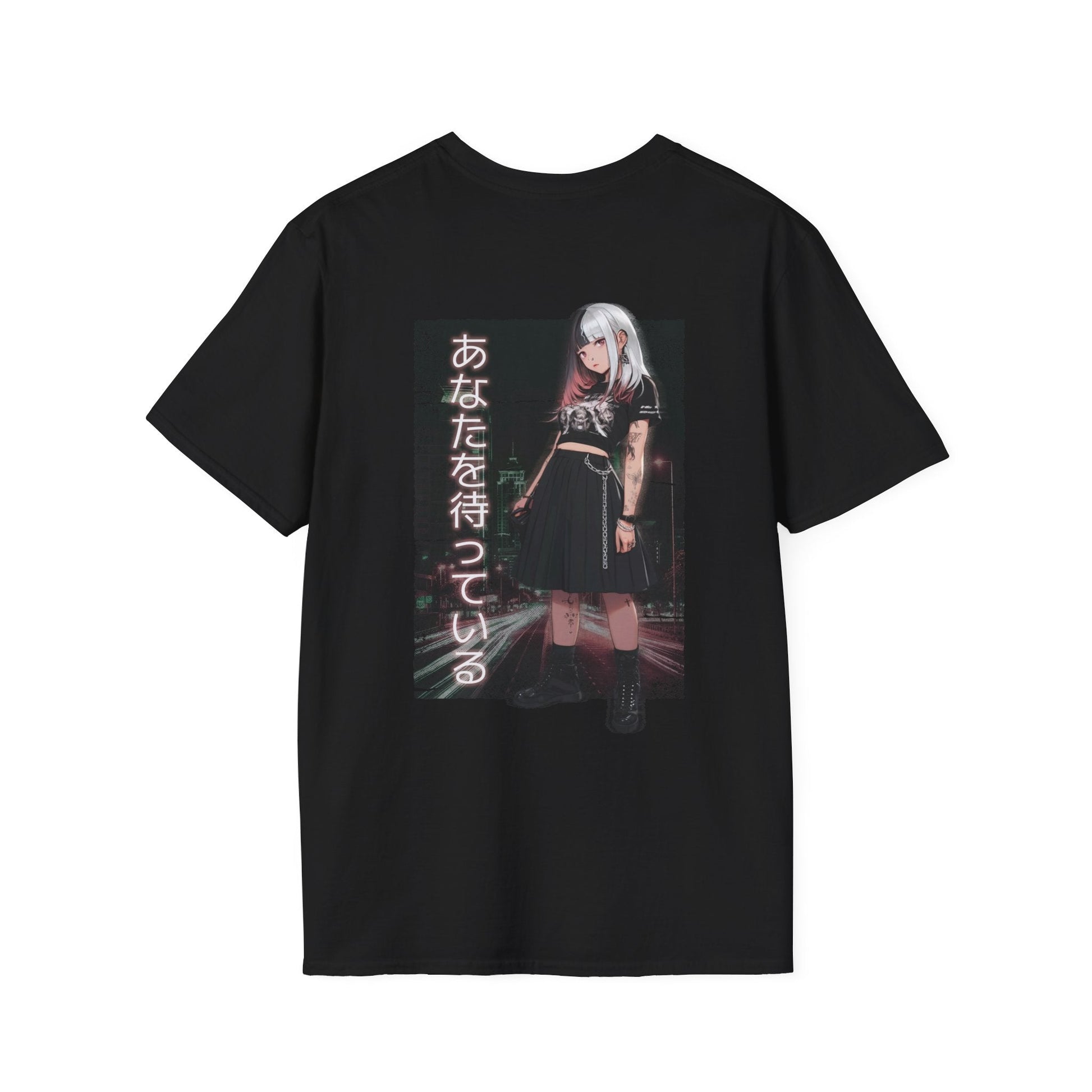 Waiting for you Girl - Anime World - Unisex T-Shirt - Back Print-0