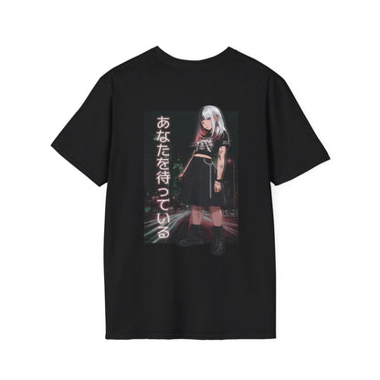 Waiting for you Girl - Anime World - Unisex T-Shirt - Back Print-0