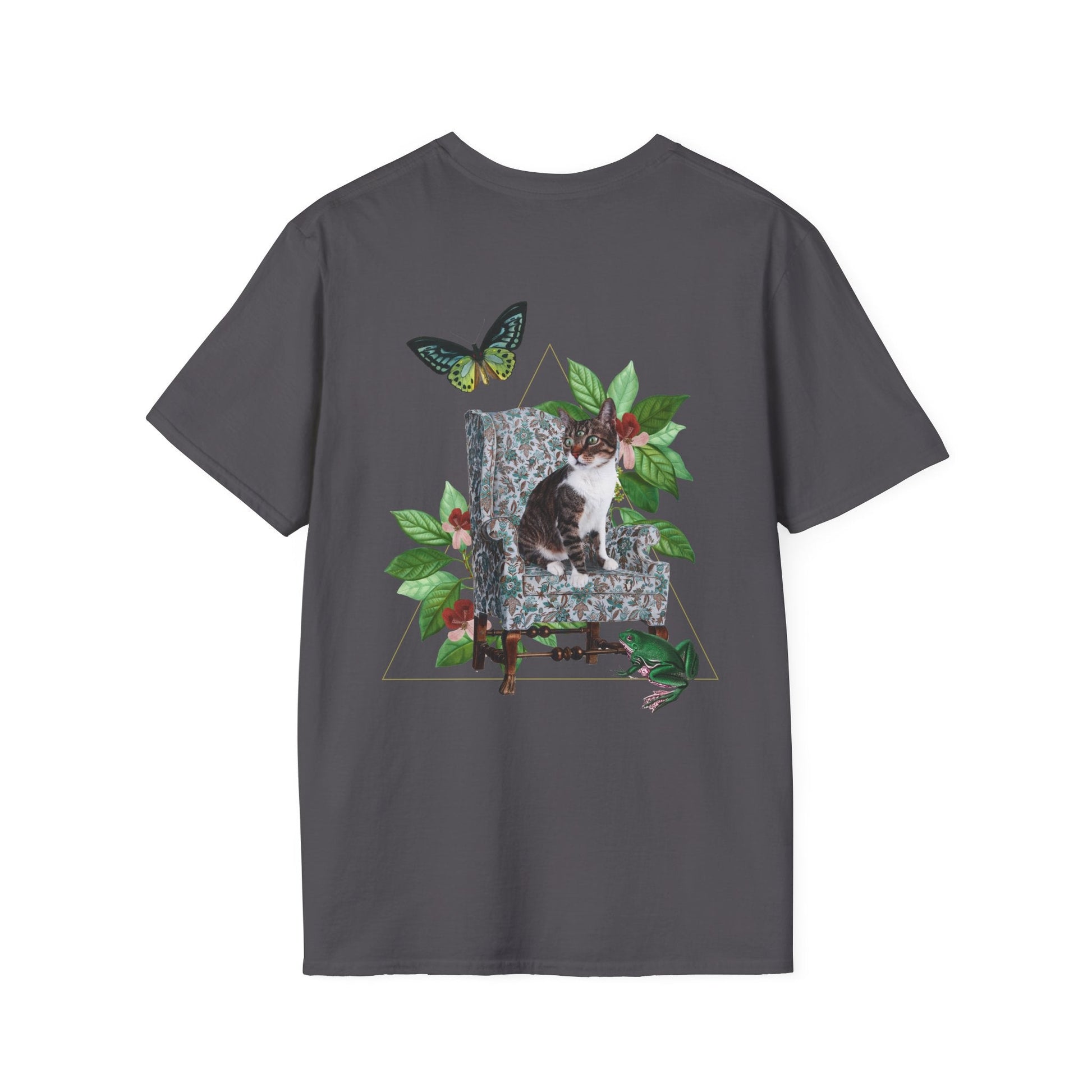 Cat - Quirky Collage - Unisex T-Shirt - Back Print-1