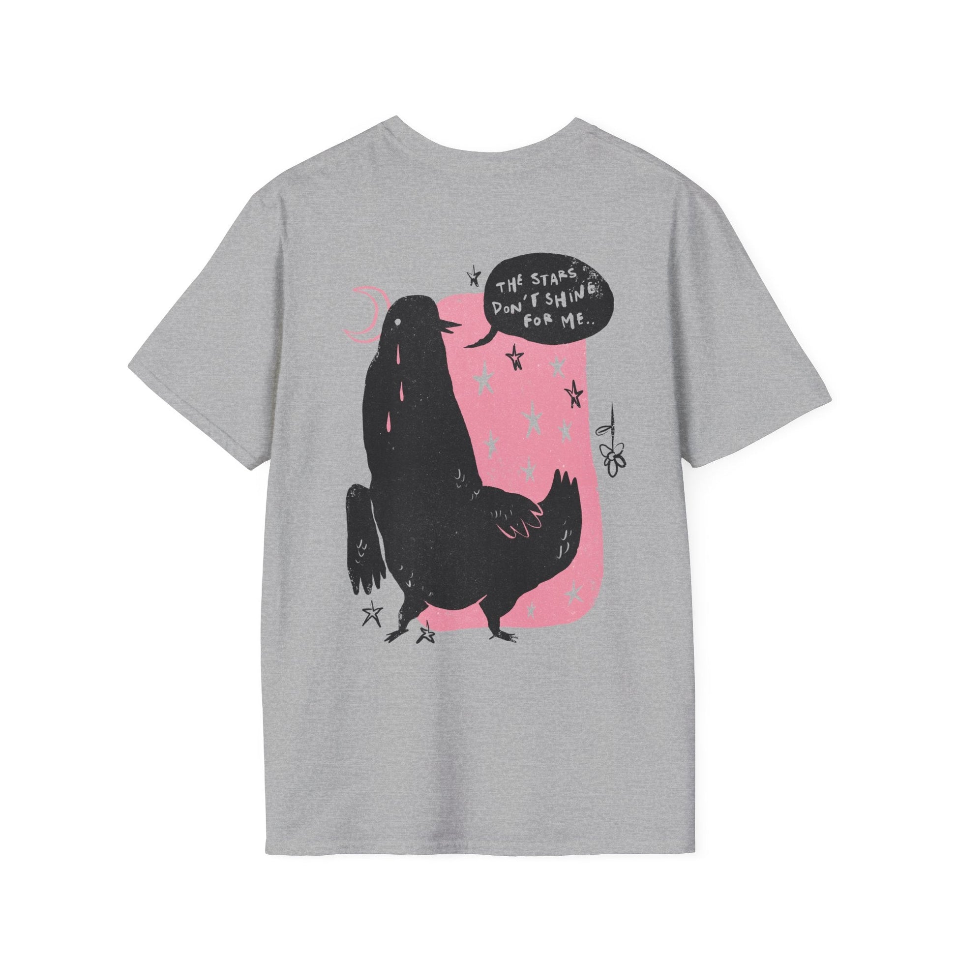 The Stars don´t shine for me - Moody Birds - Unisex T-Shirt - Back Print-1