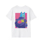 Cyberpunk Cat - Anime World - Unisex T-Shirt - Back Print-3