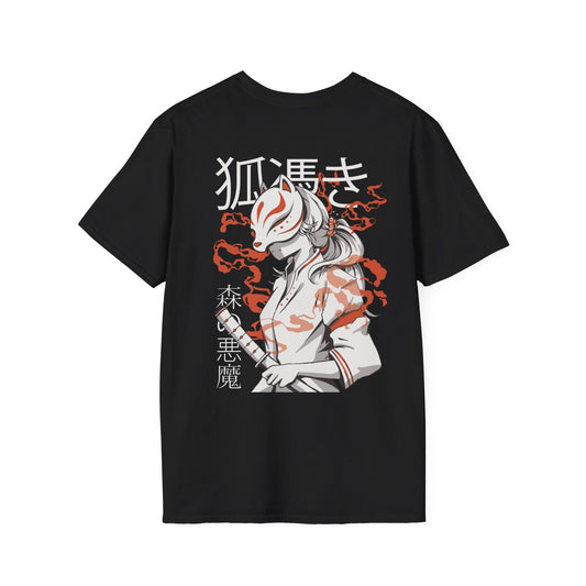 Kitsune - Anime World - Unisex T-Shirt - Back Print-0