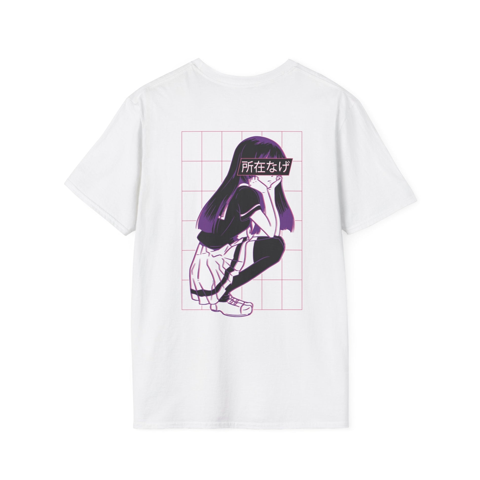 Anime Bored Girl - Anime World - Unisex T-Shirt - Back Print-3