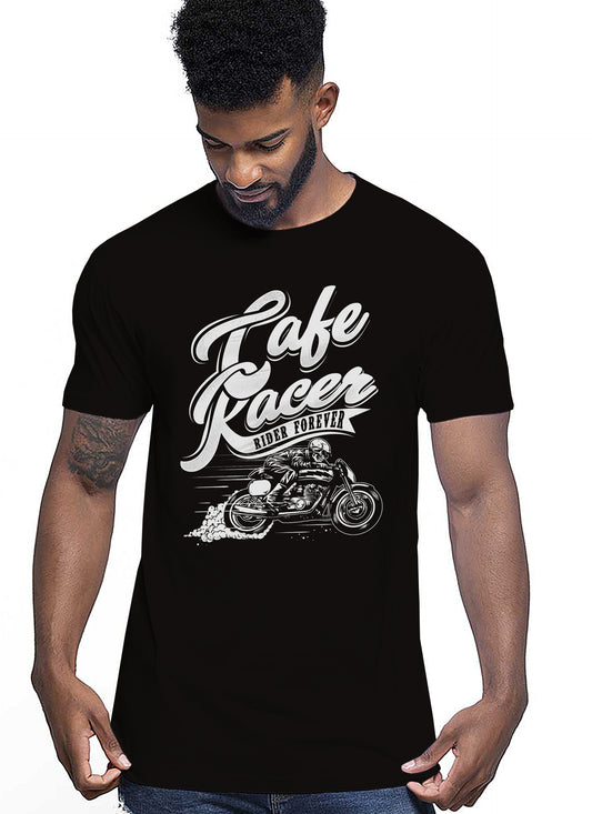 Cafe Racer Rider Forever Auto Moto e Bici 161-2019-17-2 T-shirt Urban Men Uomo 100% Cotone Pettinato JK