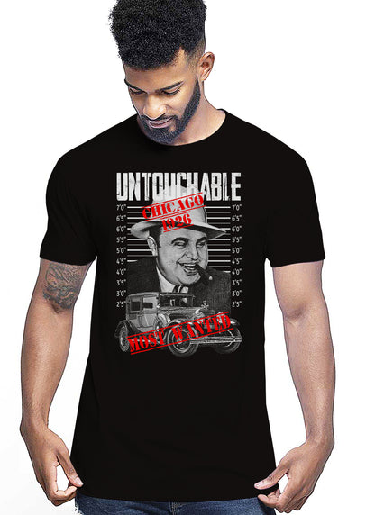 Untouchable Chicago 1926 Wanted Auto Moto e Bici 161-2019-42 T-shirt Urban Men Uomo 100% Cotone Pettinato JK