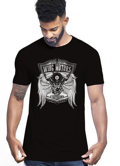 Wing Motors Real Speed Auto Moto e Bici 161-2019-46 T-shirt Urban Men Uomo 100% Cotone Pettinato JK