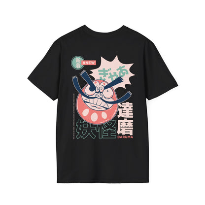 Daruma - Japanese Yokai - Unisex T-Shirt - Back Print-0