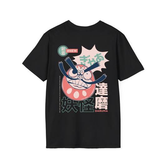 Daruma - Japanese Yokai - Unisex T-Shirt - Back Print-0