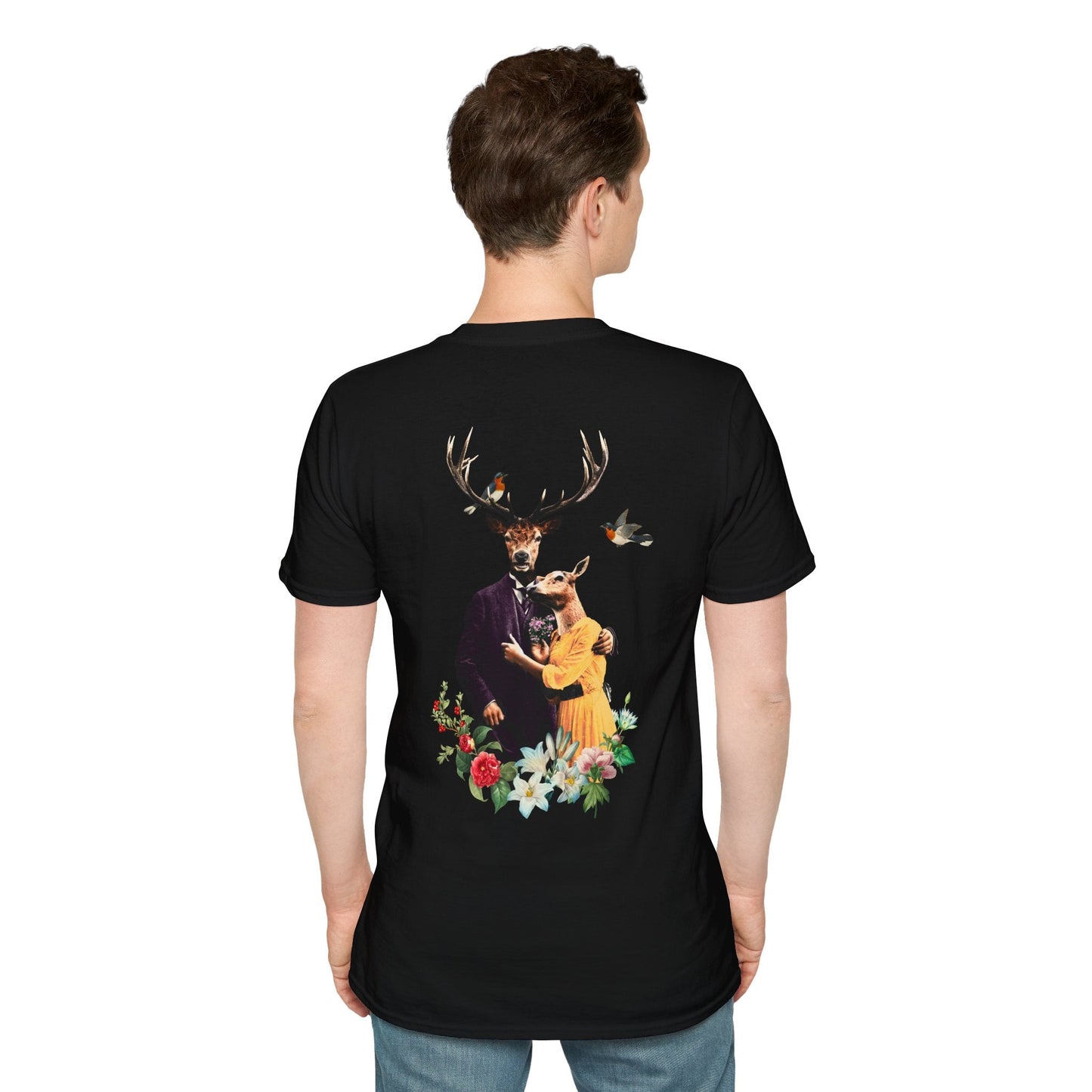 Deers - Animal Human - Unisex T-Shirt - Back Print-4