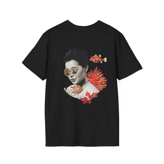 Coral - Quirky Collage - Unisex T-Shirt - Back Print-0