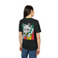 Smoking Wolf - Comic Mafia - Premium Bio Unisex T-Shirt - Back Print-2