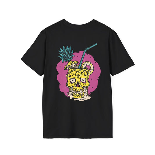 Pinneaple Skull - Summer Skulls - Unisex T-Shirt - Back Print-0