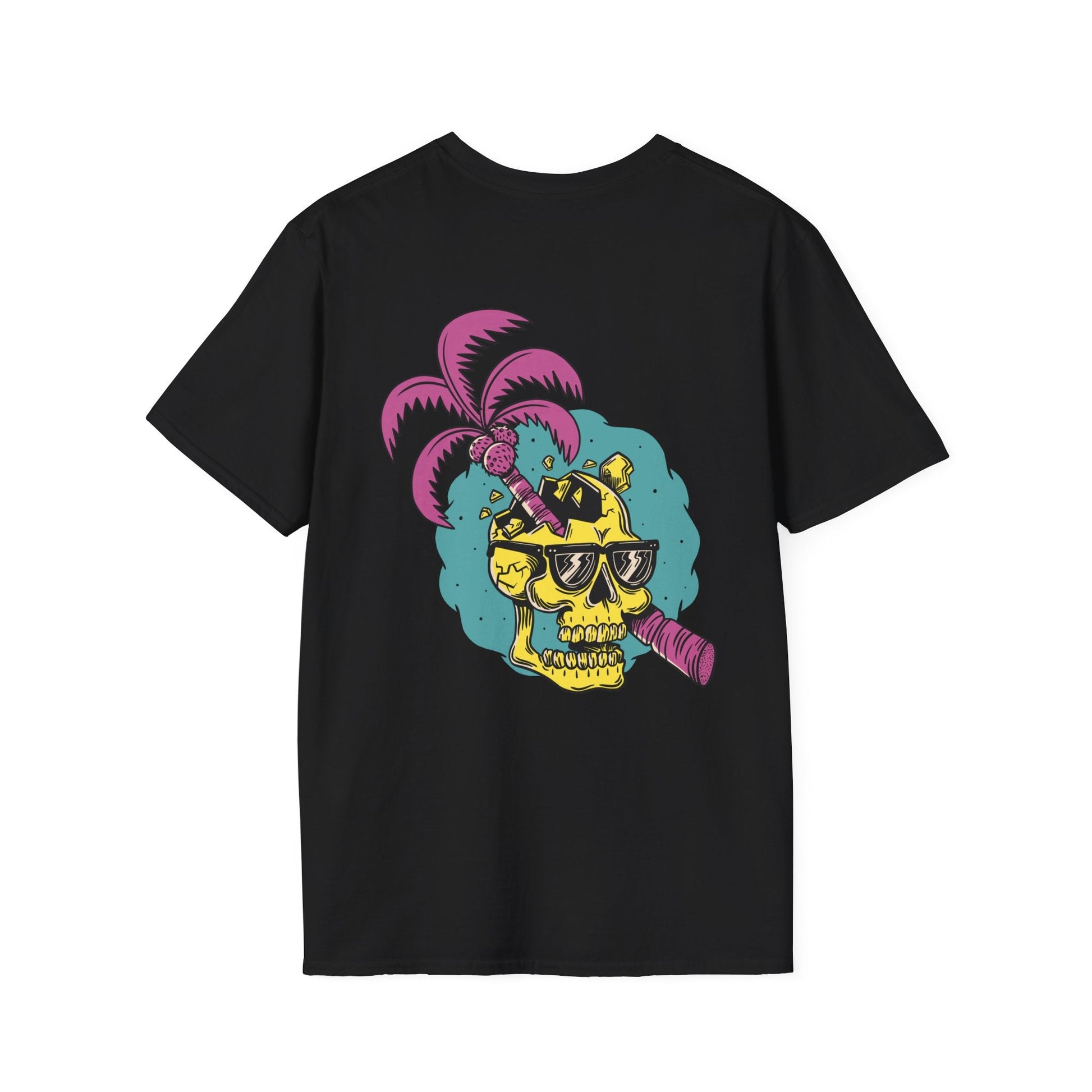 Skull Cracking - Summer Skulls - Unisex T-Shirt - Back Print-0