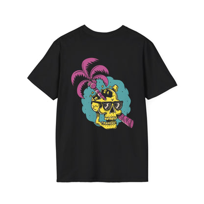 Skull Cracking - Summer Skulls - Unisex T-Shirt - Back Print-0