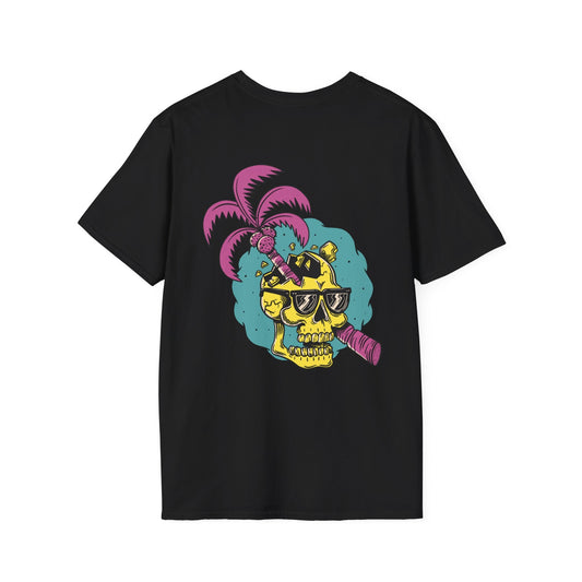 Skull Cracking - Summer Skulls - Unisex T-Shirt - Back Print-0
