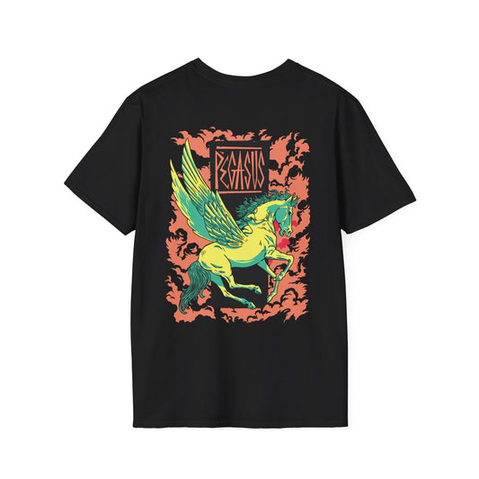 Pegasus - Greek Mythology - Unisex T-Shirt - Back Print-0