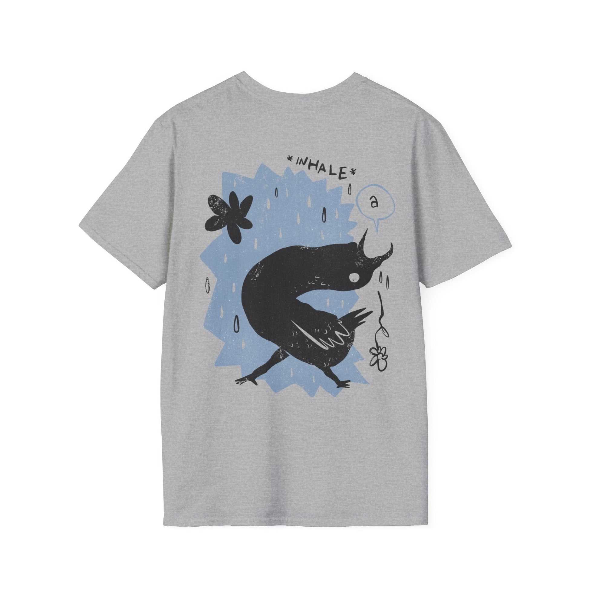 Inhale - Moody Birds - Unisex T-Shirt - Back Print-1