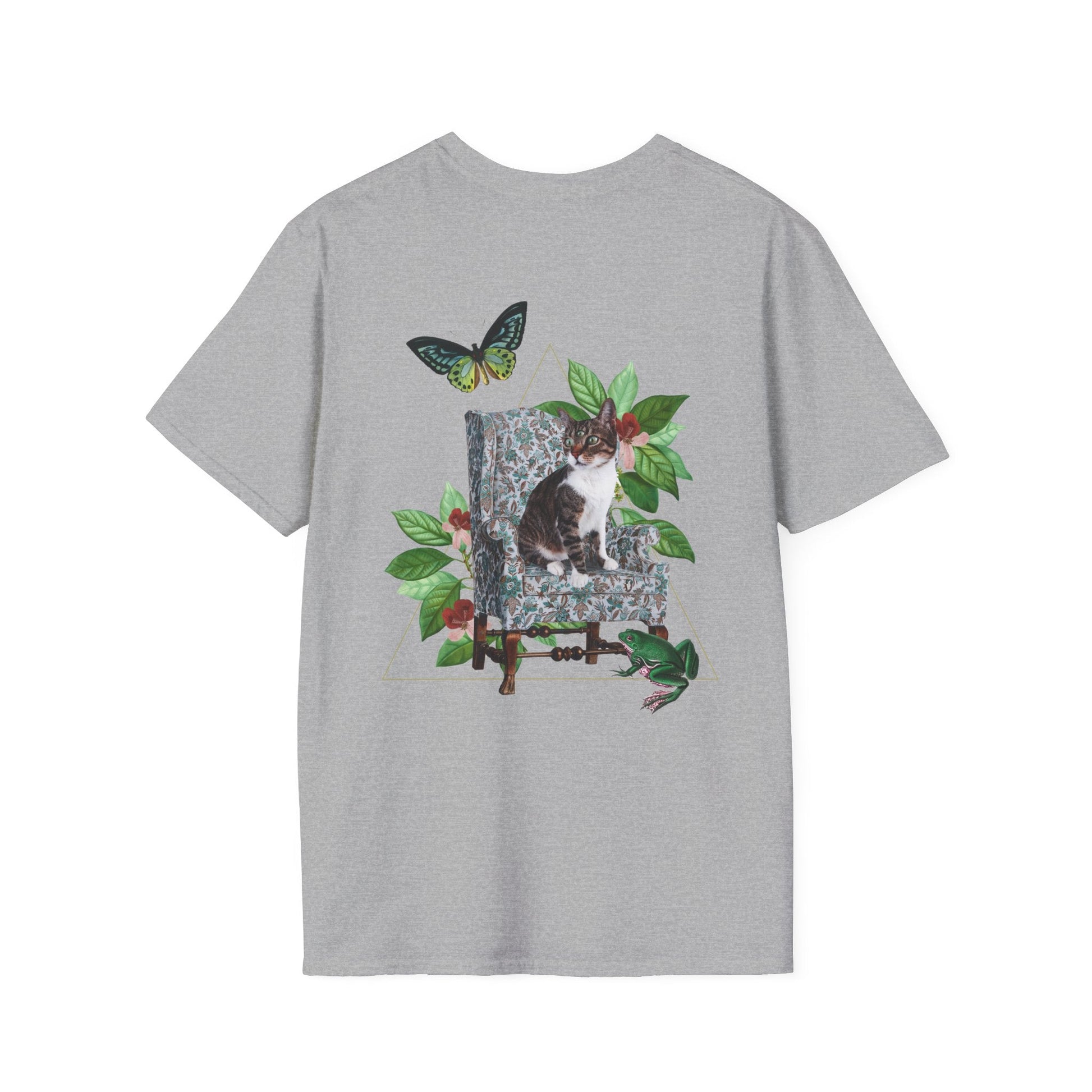 Cat - Quirky Collage - Unisex T-Shirt - Back Print-4