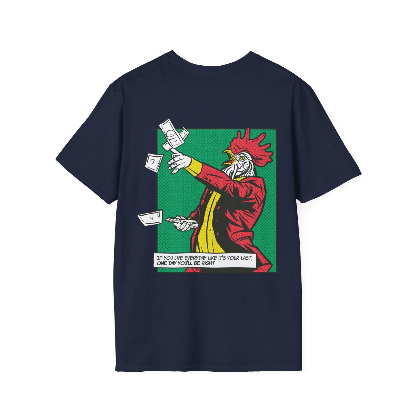 Rooster - Comic Mafia - Unisex T-Shirt - Back Print-6