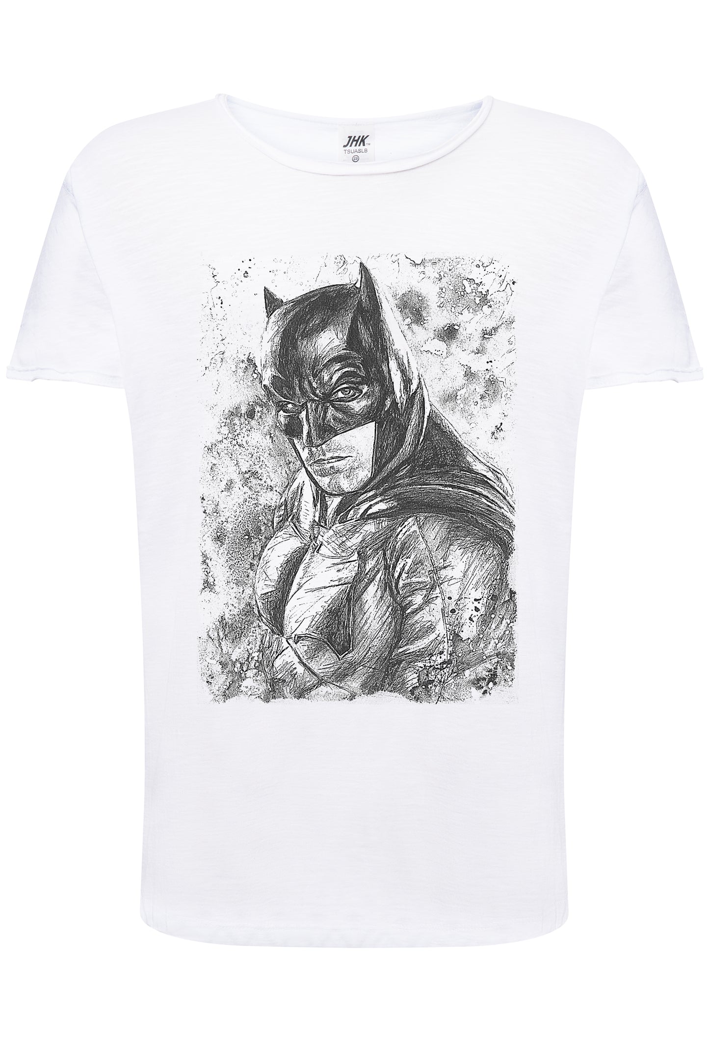 Batman Scratc Super Eroi Fumetti 18-103 T-shirt Urban Slub Men Uomo 100% Cotone Fiammato JK