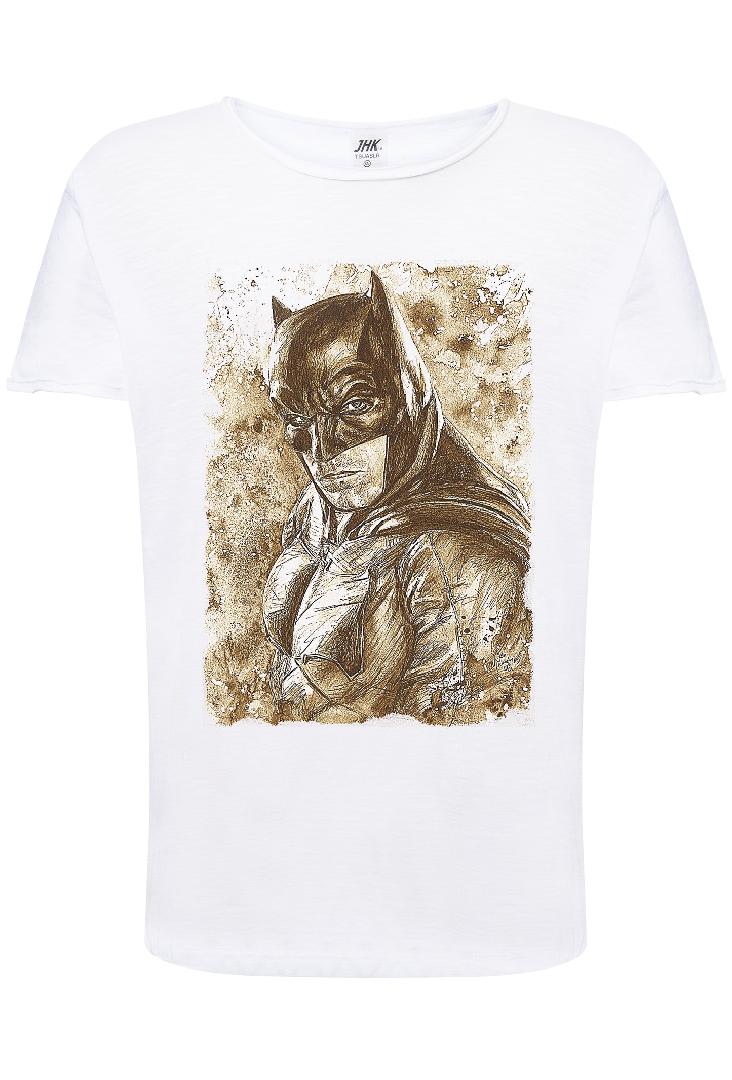 Batman Scratc Super Eroi Fumetti 18-103 T-shirt Urban Slub Men Uomo 100% Cotone Fiammato JK