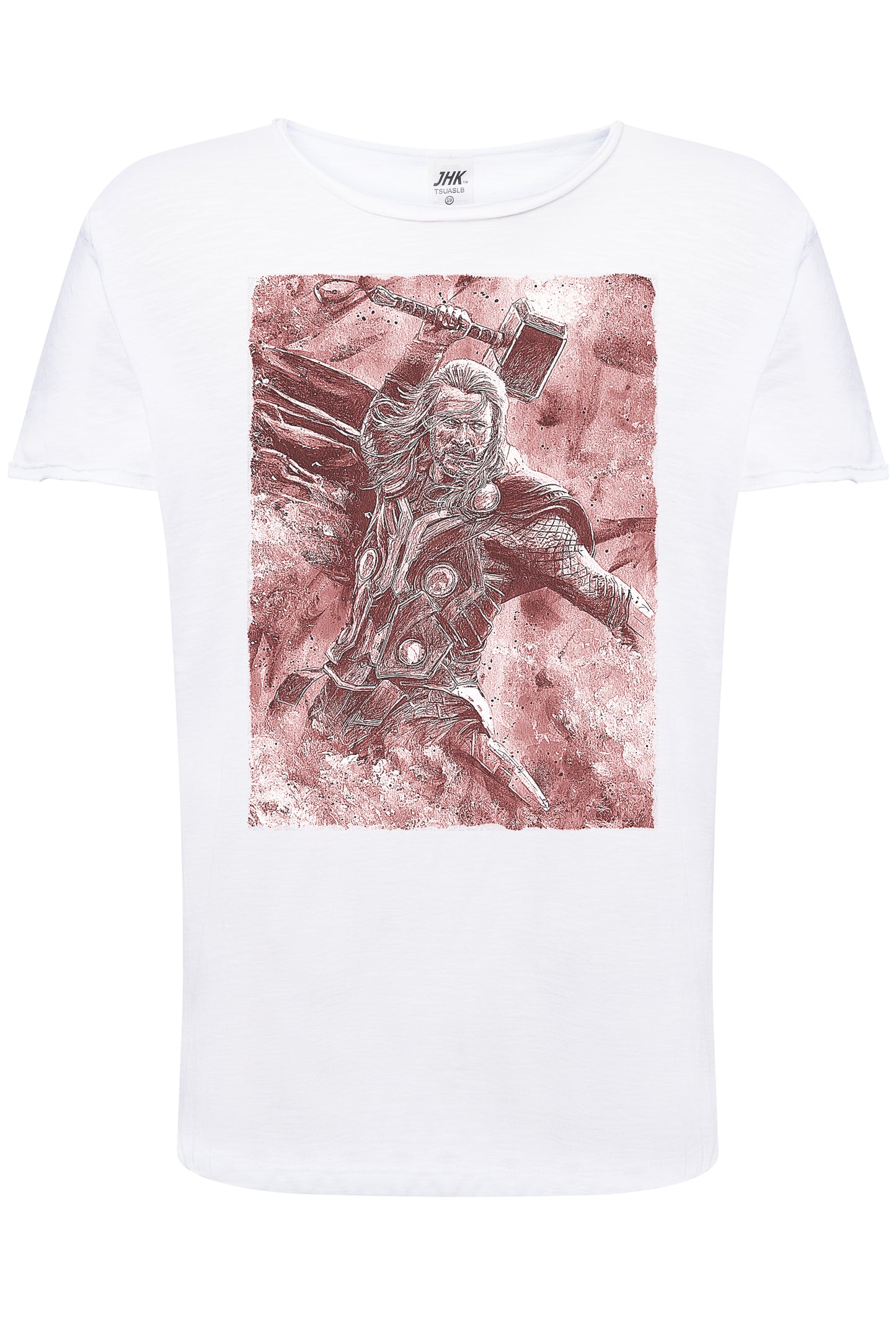 Thor Scratc Super Eroi Fumetti 18-109 T-shirt Urban Slub Men Uomo 100% Cotone Fiammato JK