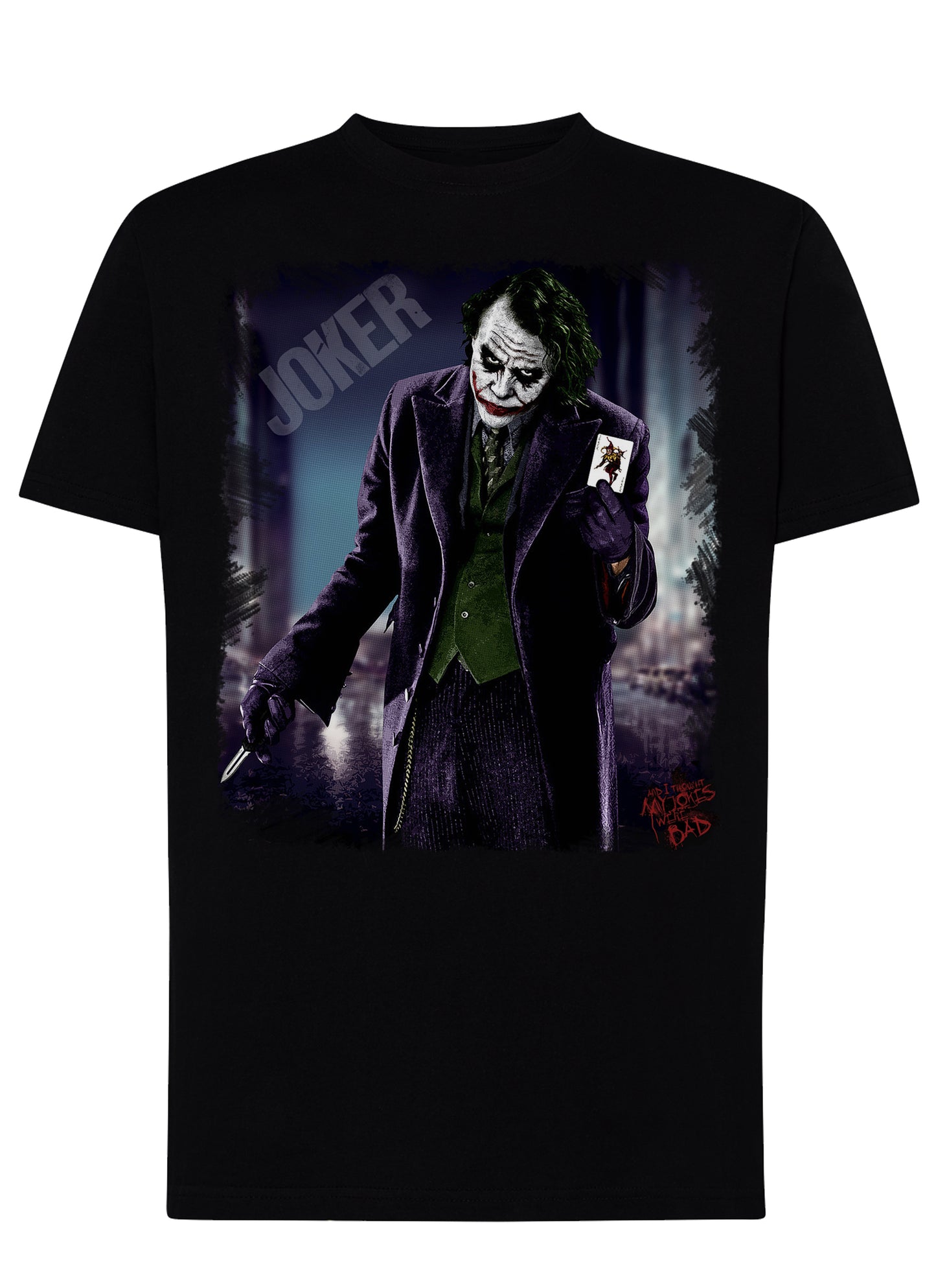 Bad Serious Joker Carta Cinema Film 18-20-15-3 T-shirt Urban Men Uomo 100% Cotone Pettinato JK