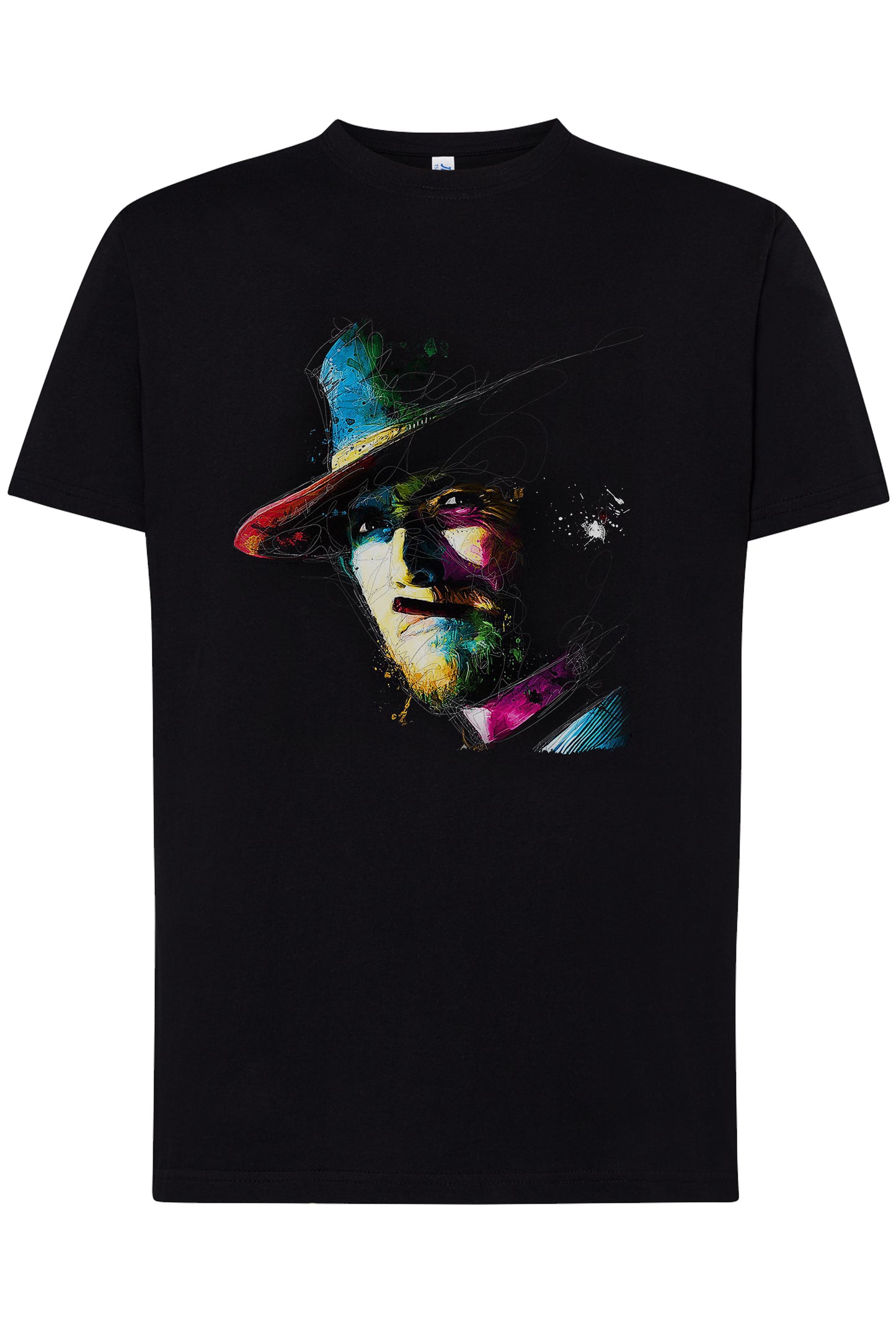 Clint Eastwood Color Cinema Film 18-20-22 T-shirt Urban Men Uomo 100% Cotone Pettinato JK